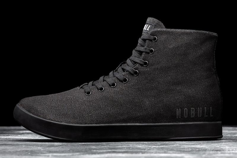 Men\'s Nobull High-Top Canvas Trainers Black | SG O2386K